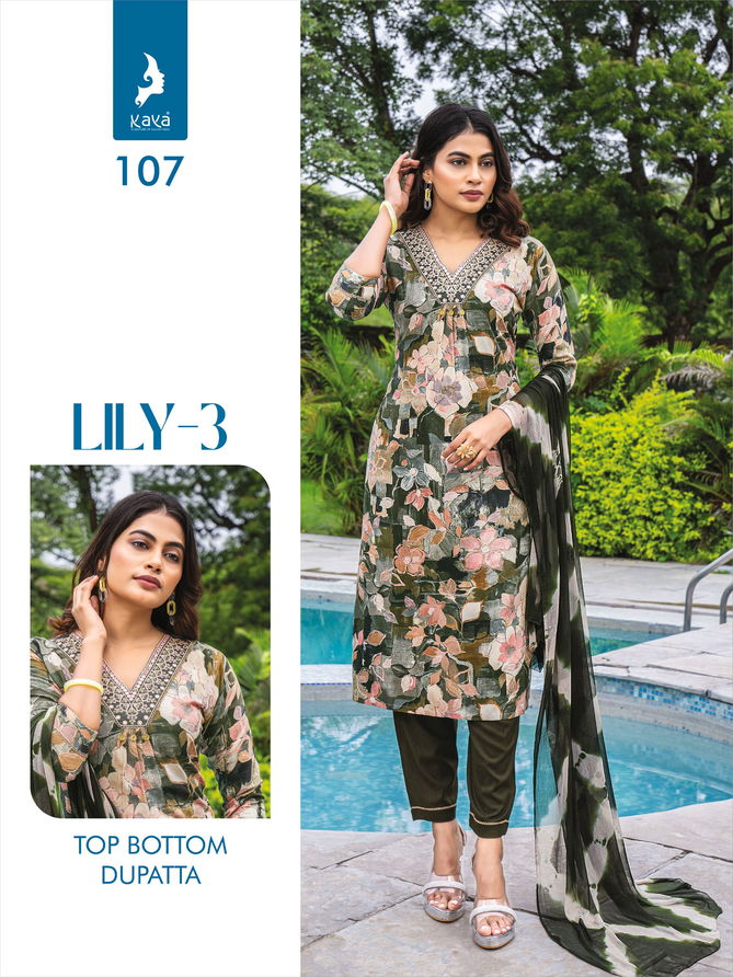 Lily 3 By Kaya Kurti With Bottom Dupatta Wholesale Shop In Surat
